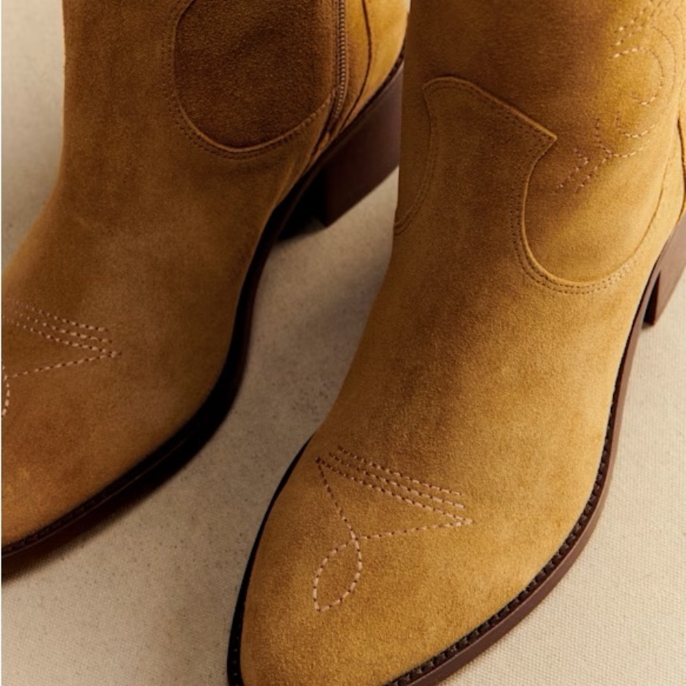 Sezane Ivana Boots in Tan Size 7 - Picture 3 of 5